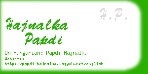 hajnalka papdi business card